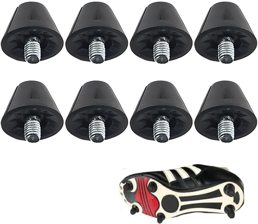 Dailygoods- Noppen 8 stuks Vervangende Noppen Antislip Slijtvast Geschikt voor Voetbalschoenen Duurzaam Roestbestendig Metaal Voetbalschoennoppen