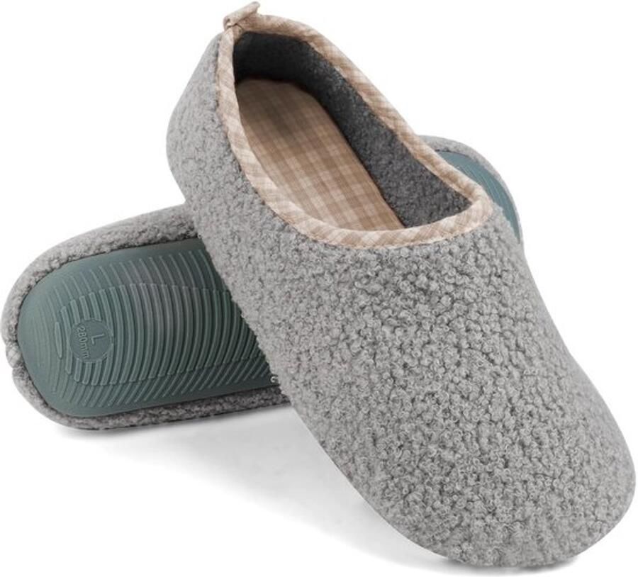 OFFCUP Damespantoffels Dames Fuzzy Krullend Slippers Antislip Katoen Slippers Winterwarme Schoenen Geschikt