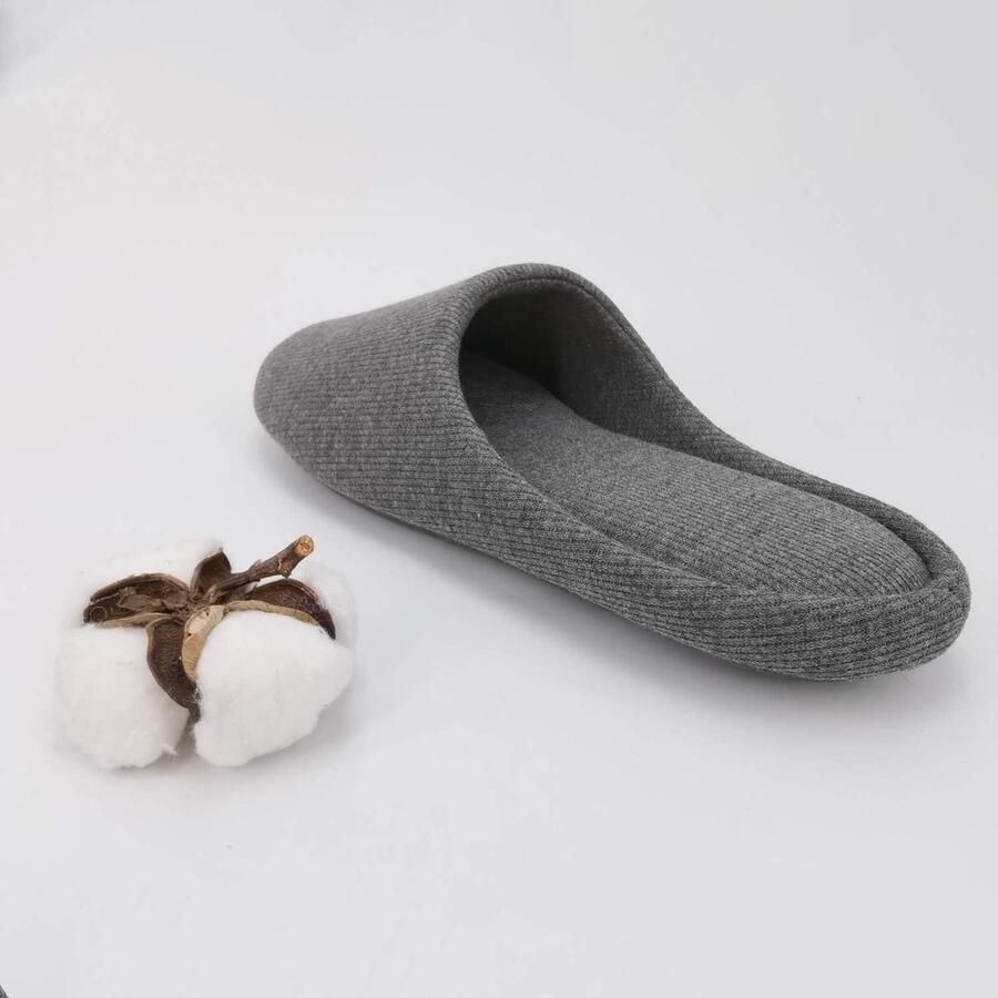 Ofoot Damesslippers voor binnen Memory Foam wasbare katoenen antislip thuisschoenen