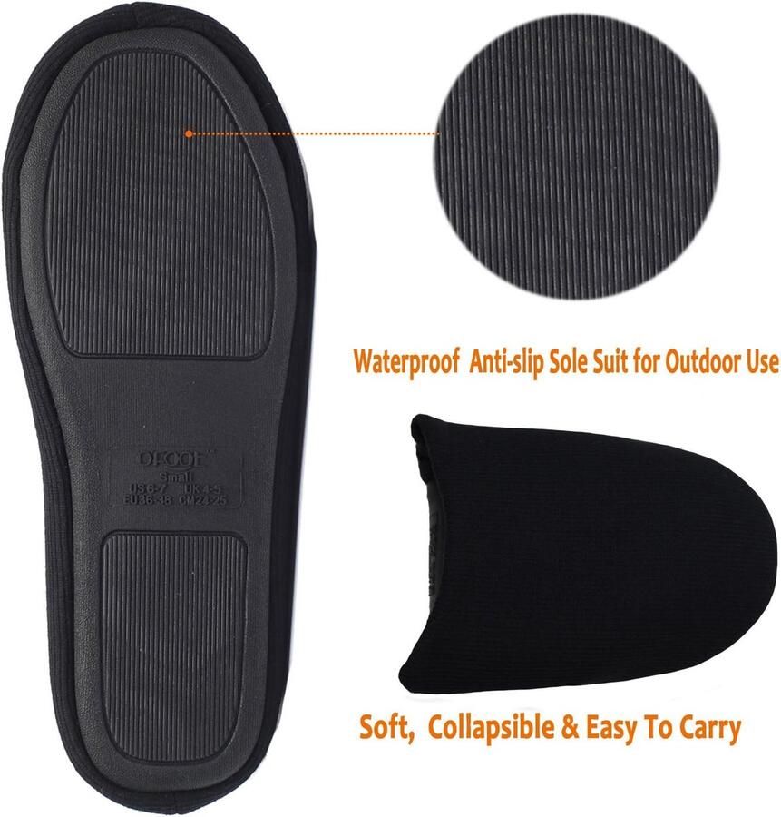 Ofoot Damesslippers voor binnen Memory Foam wasbare katoenen antislip thuisschoenen