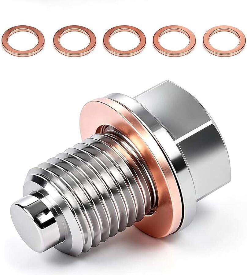 Olieafvoerschroef set van 6 oliebanfluitmoer met afdichtring olie-afvoerschroef M14 x 1 5 olieafvoer schroef voor oliekan auto motorfiets boot reserveonderdeel afvoerschroef