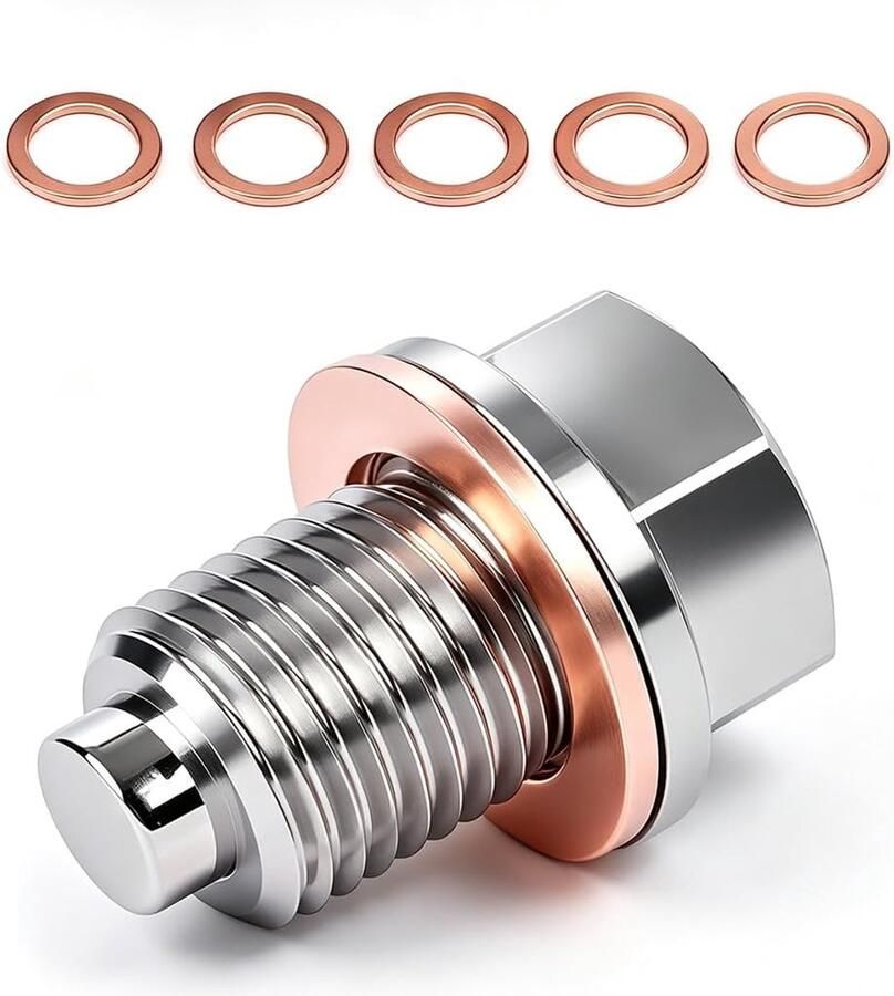 Olieafvoerschroef set van 6 oliebanfluitmoer met afdichtring olie-afvoerschroef M14 x 1 5 olieafvoer schroef voor oliekan auto motorfiets boot reserveonderdeel afvoerschroef