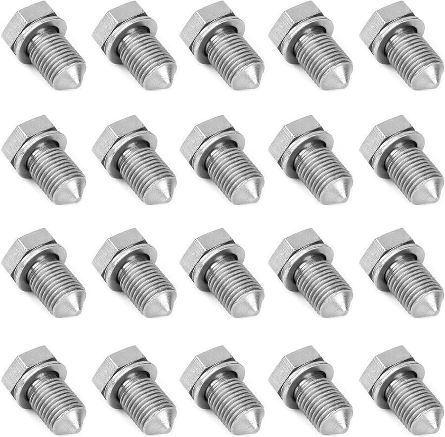 Olieafvoerschroeven met afdichtring M14 × 1 5 olieafvoerschroef voor auto oliebak compatibel met VW Sagitar Magotan Golf Bora vervanging voor N90813202 N90813203