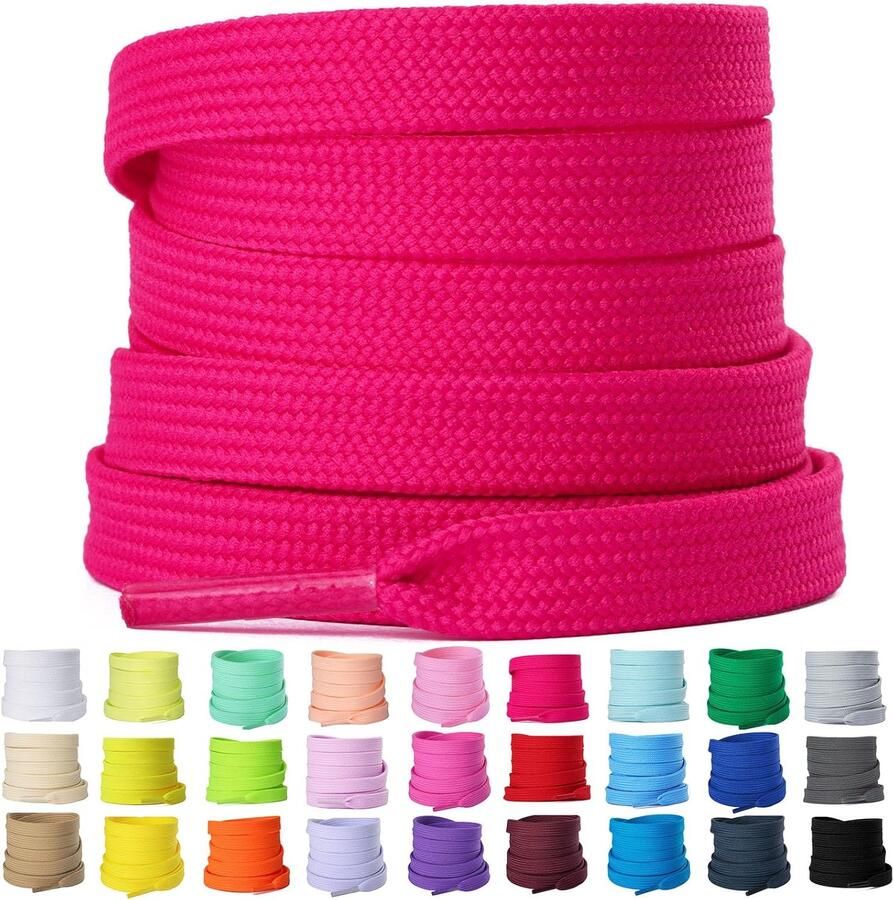 Olukssck 2 pairs flat laces 8mm for sneakers athletic shoelaces ShopVlot