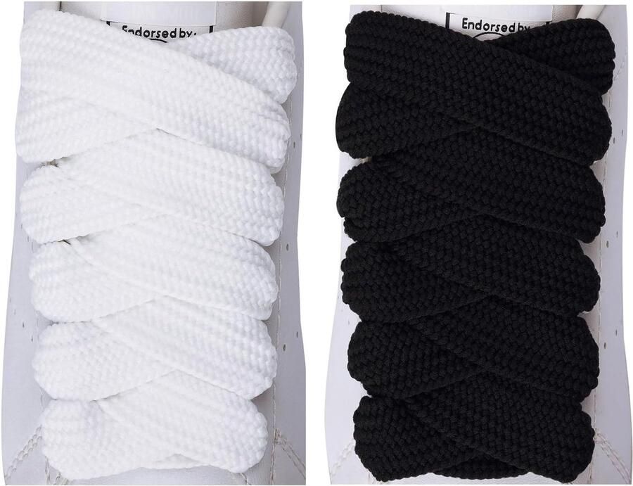 Olukssck 2 Pairs Thick Shoe Laces for Sneakers Boots 3 4 Inch Wide Athletic Shoelaces Shoe Cords ShopVlot