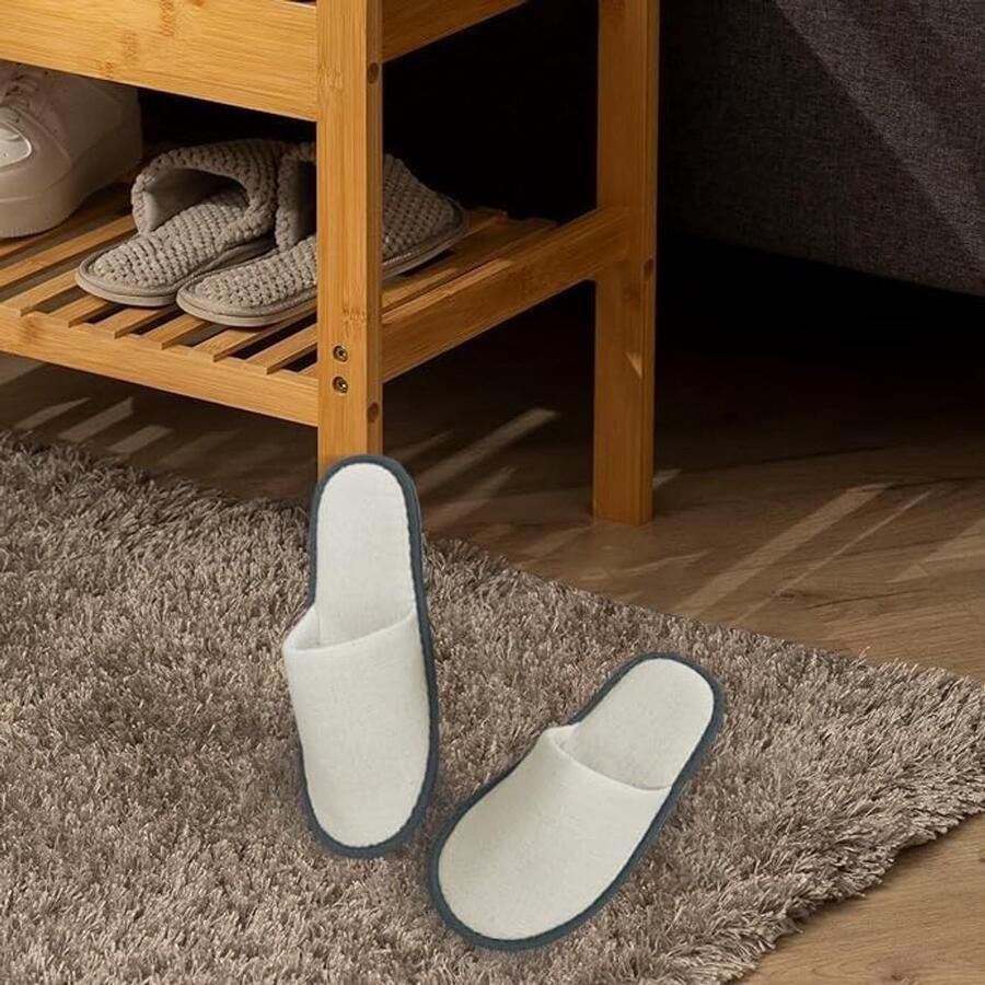 Omgoods 50 Paar Wegwerp Slippers voor Spa en Hotelgebruik