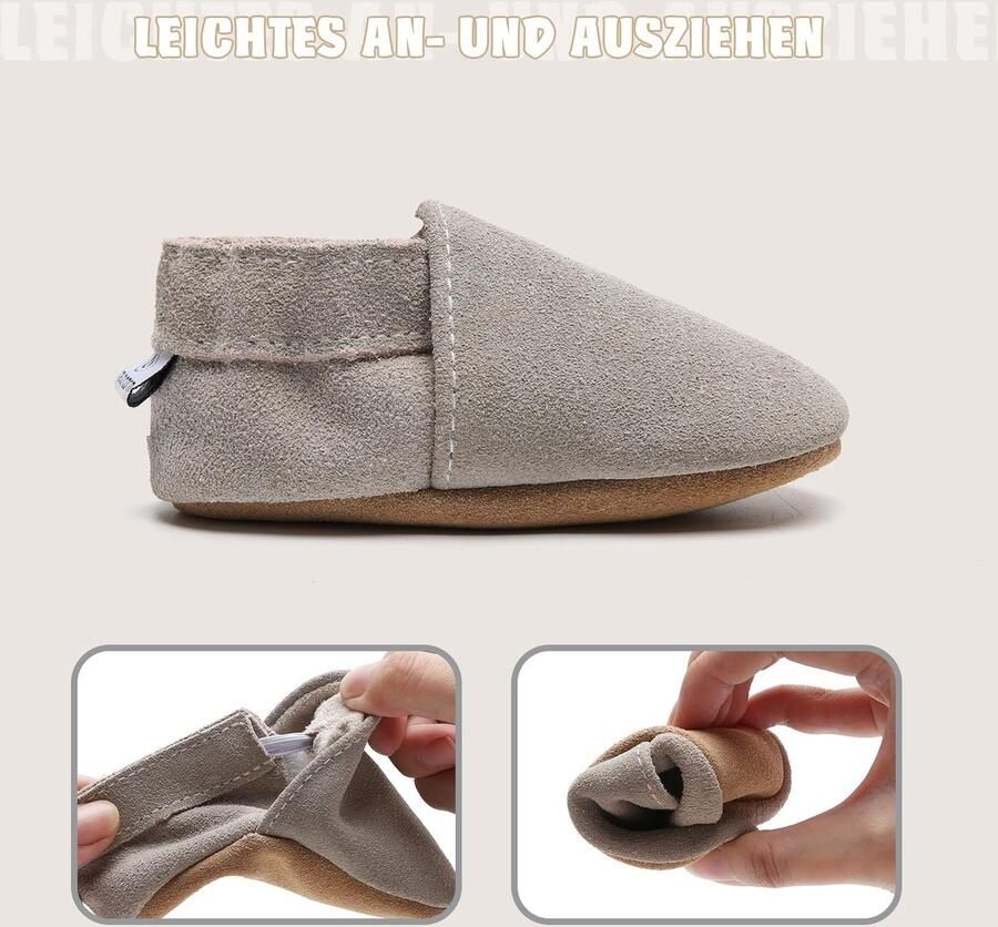 Omgoods Baby Schoenen voor Leren Lopen Zachte Leren Slippers