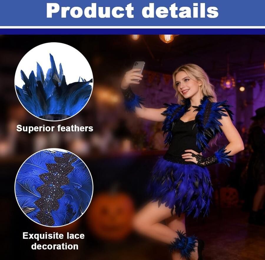 Omgoods Ballerina Kostuum met Veerrok voor Themafeesten