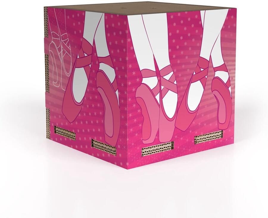 Omgoods Ballet Opbergdoos voor Kinderen in Roze met Dansschoenen