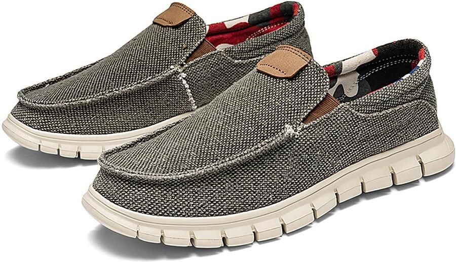 Omgoods Casual Slip-On Canvas Loafers voor Mannen Comfortabele Wandelschoenen