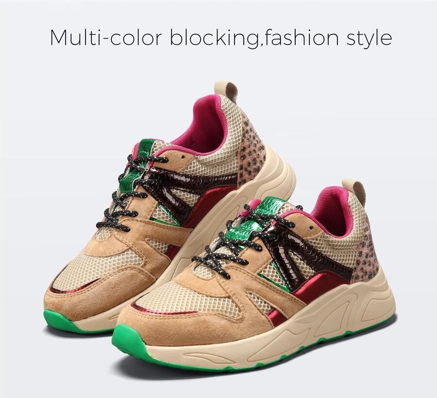 Omgoods Casual Sneakers voor Dames met Platform en Retro Design