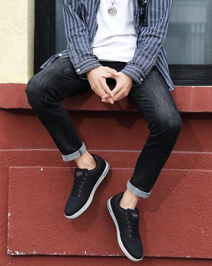 Omgoods Casual Sneakers voor Mannen Lichtgewicht en Ademend