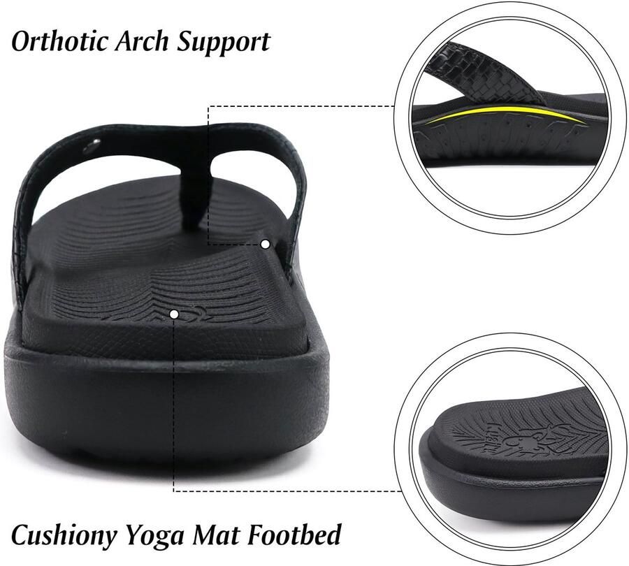 Omgoods Comfortabele Leren Flip Flops voor Dames met Ondersteuning Perfect voor Zomer