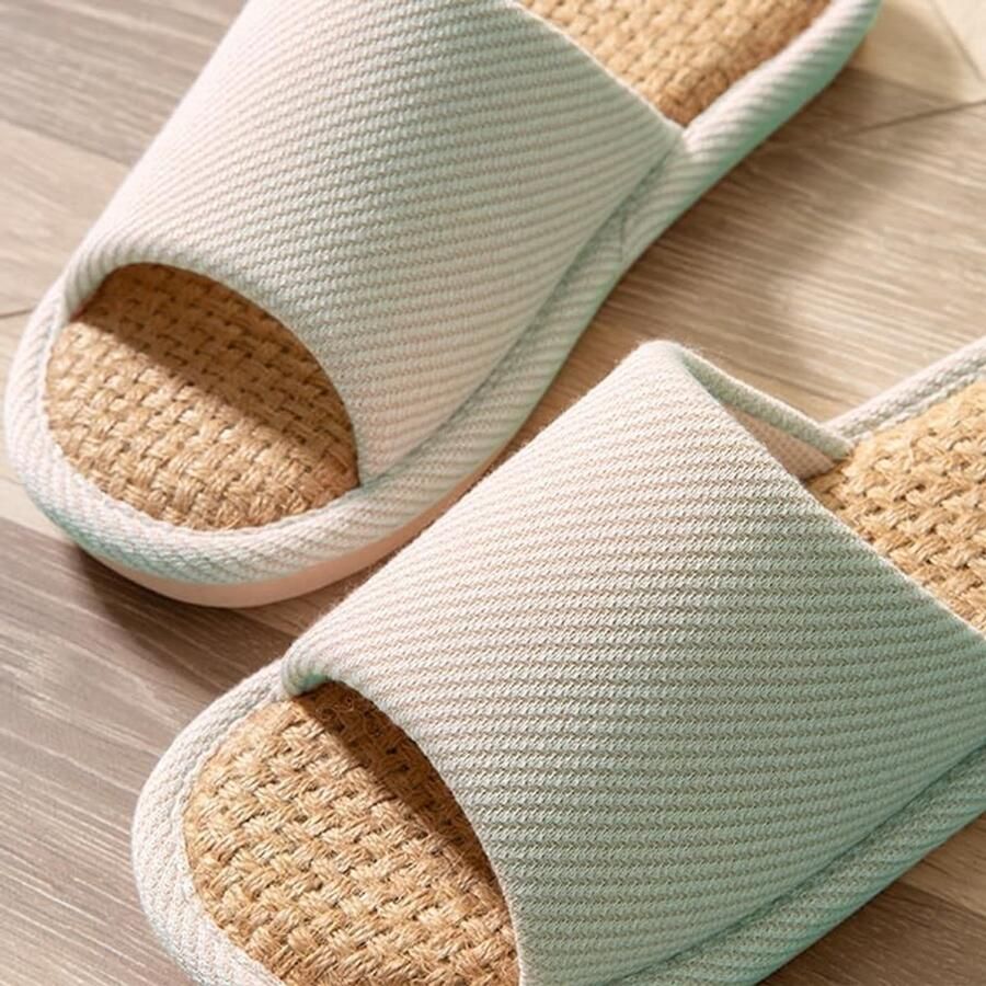 Omgoods Comfortabele Linnen Slippers voor Binnengebruik