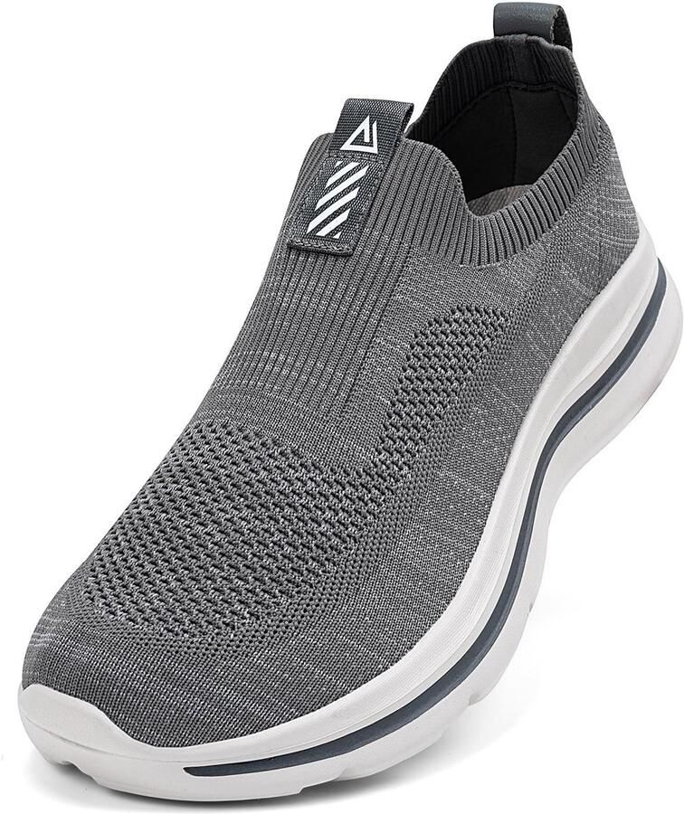 Omgoods Comfortabele Slip-On Sneakers voor Mannen Ademend en Lichtgewicht