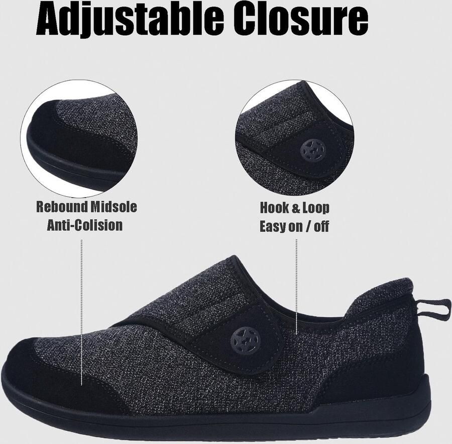 Omgoods Comfortabele Slippers voor nen en Geschikt voor Diabetici en Voetproble