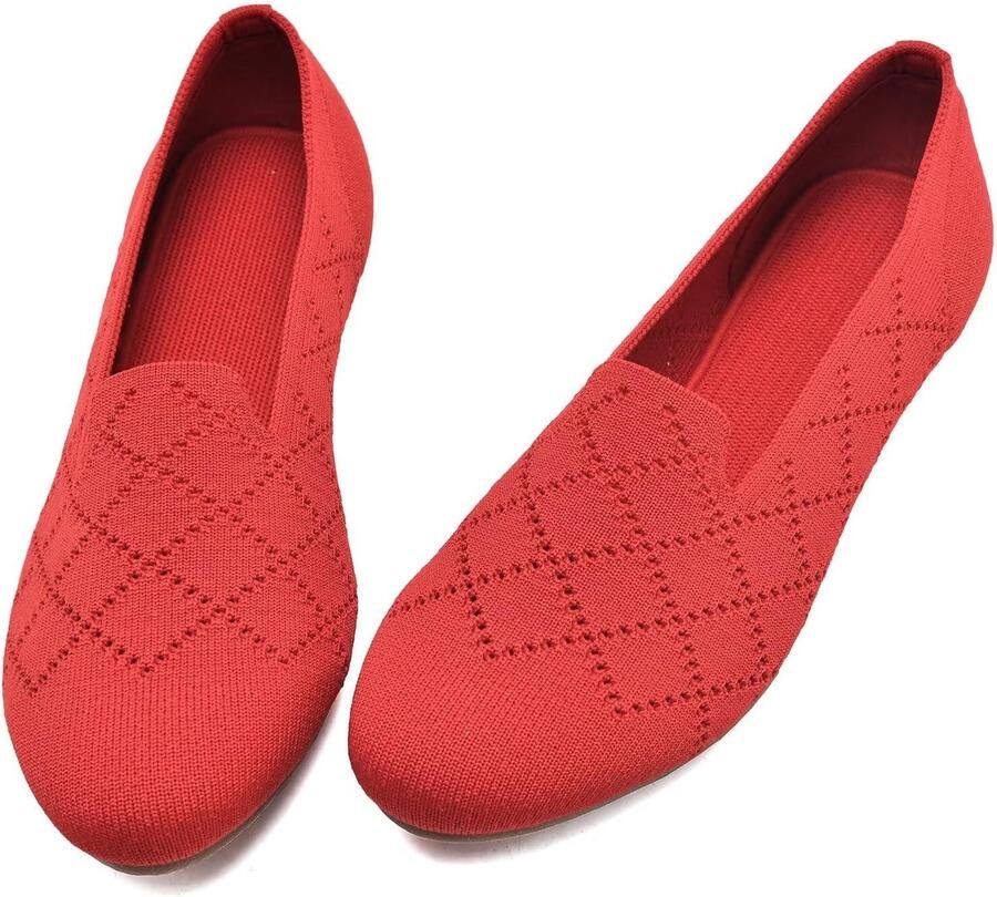 Omgoods Comfortabele Tricot Ballerina Slippers voor Dames