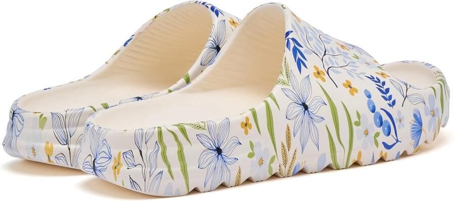 Omgoods Dames Badslippers met Open Teen en Antislip Functie