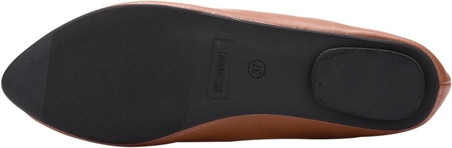Omgoods Dames Ballerina's met Puntige Neus van Microfiber Leer