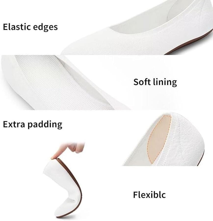 Omgoods Dames Ballerina's Slip-On Flats met Ronde Neus Comfortabel en Elegant