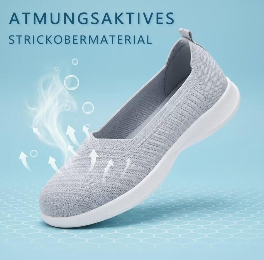 Omgoods Dames Casual Loafers Ballerina's van Ademend Materiaal