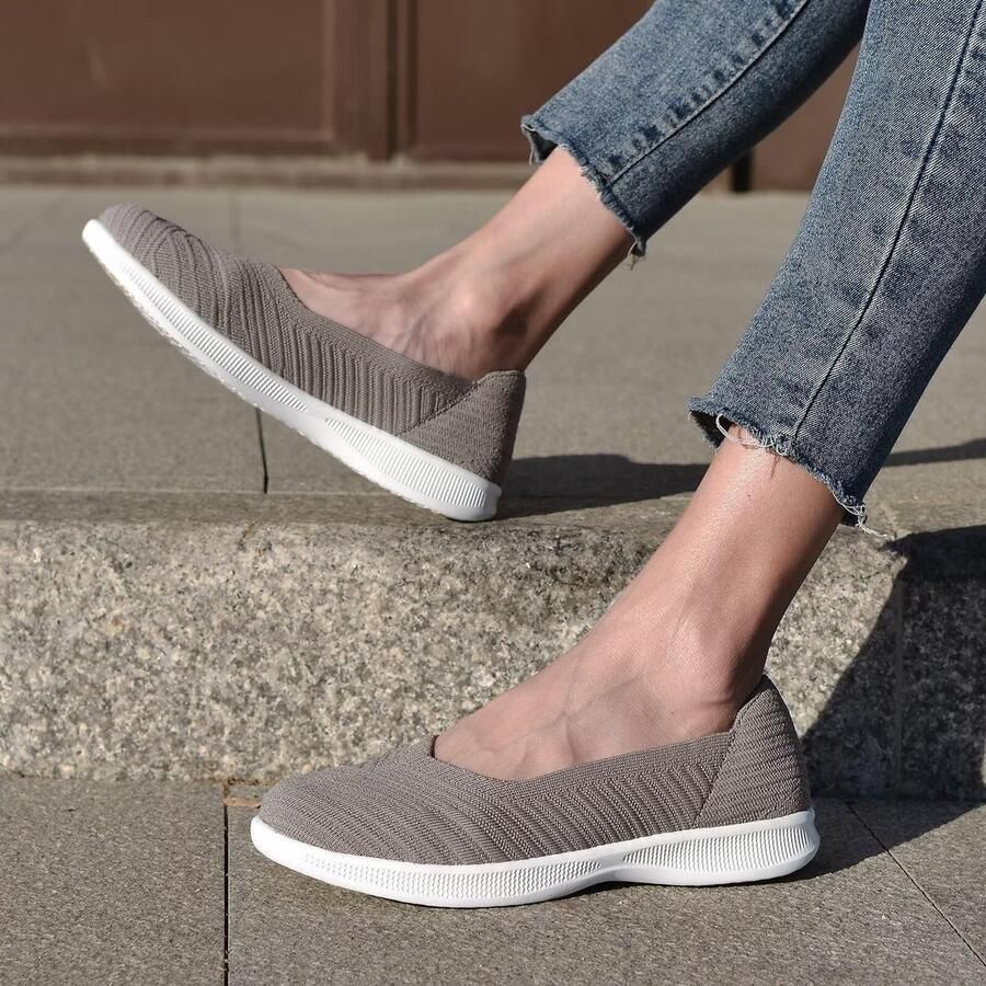 Omgoods Dames Casual Loafers met Ademend Ontwerp