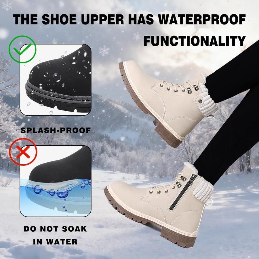 Omgoods Dames Enkelboots voor Trekking en Wandelen Waterproof