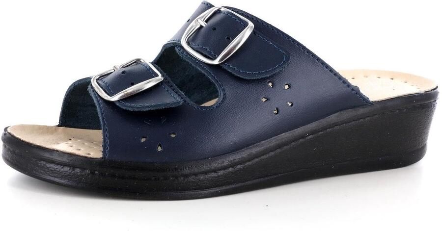 Omgoods Dames Leren Sandalen Clogs Comfortabel voor Elke Dag