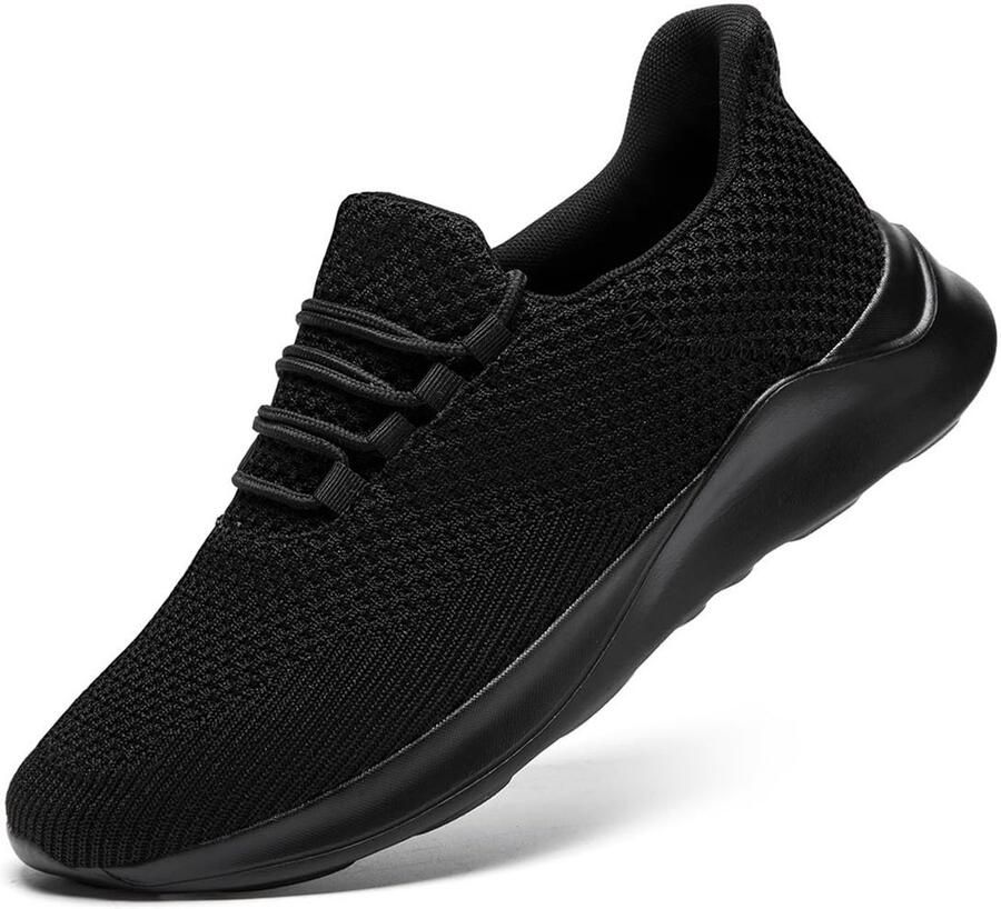 Omgoods Dames Lichte Sneakers voor Sport en Vrije Tijd in Zwart