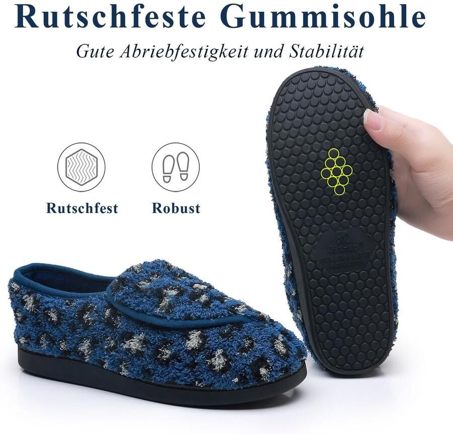 Omgoods Dames Memory Foam Slippers met Verstelbare Pasvorm