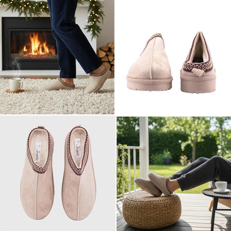Omgoods Dames Pantoffels van Geheugenfoam Warm en Comfortabel voor Binnen