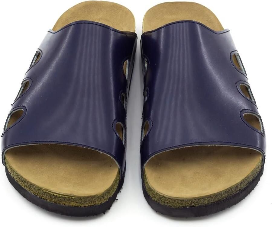Omgoods Dames Sandalen met Kurken Zool en Leer