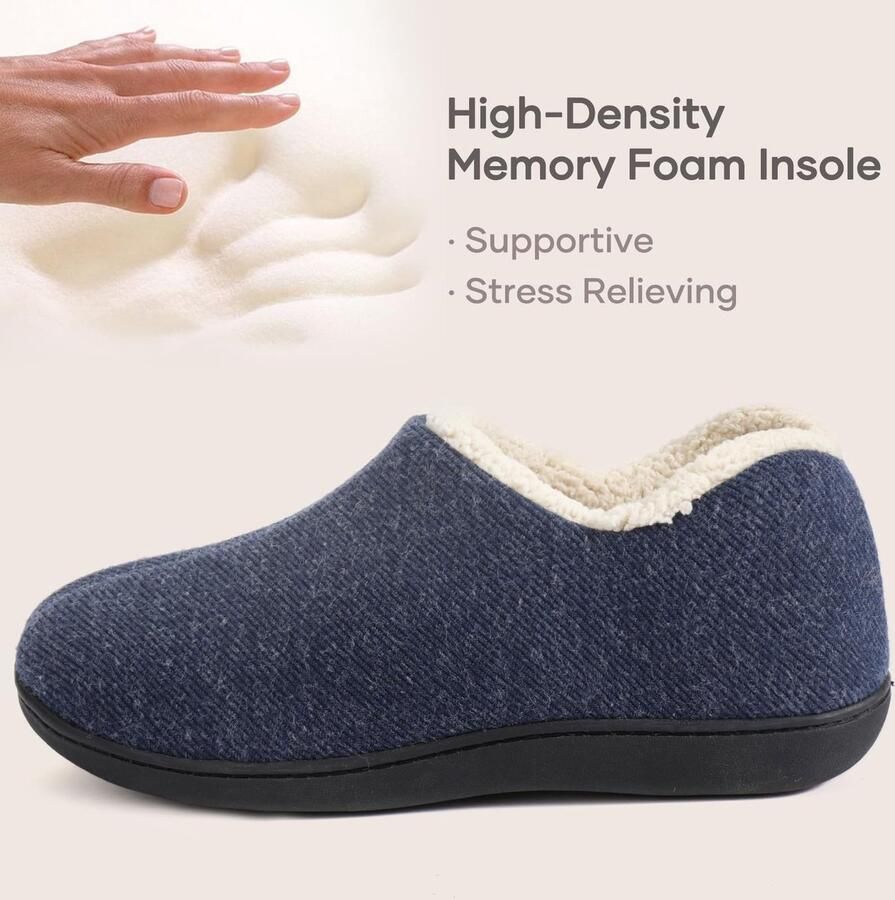 Omgoods Dames Slippers met Geheugenfoam en Anti-Slip Zool
