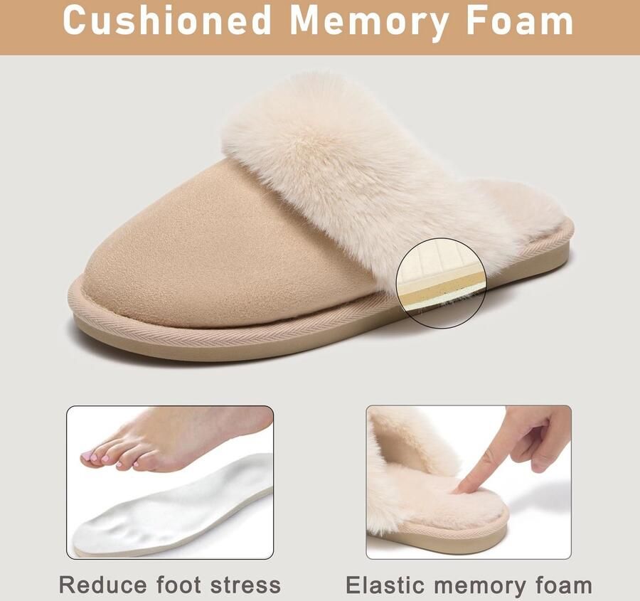 Omgoods Dames Slippers van Faux Fur voor de Winter