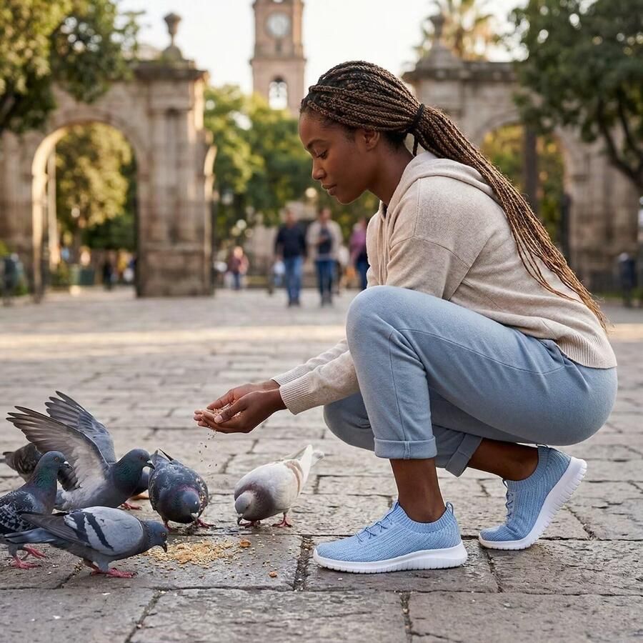 Omgoods Dames Sneakers Lichtgewicht Slip-on Wandelschoenen voor Comfortabel Gebruik