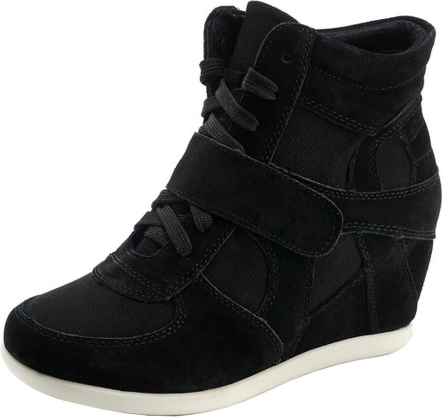 Omgoods Dames Sneakers met Verborgen Wedge Hak van Suède