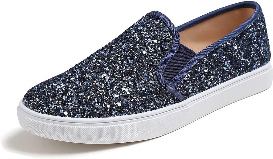 Omgoods Dames Trainers Lichtgewicht en Extra Brede Sneakers voor Comfort