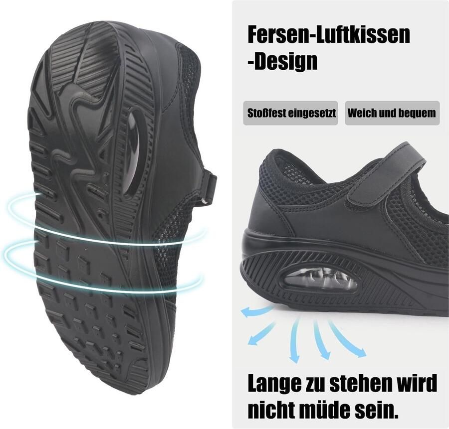 Omgoods Dames Wandelschoenen Lichtgewicht en Ademend