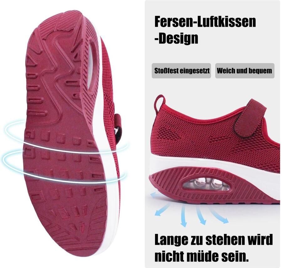Omgoods Dames Wandelschoenen met Geheugenfoam en Ademend Mesh