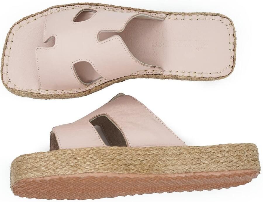 Omgoods Dames Wedges Sandalen in Beige
