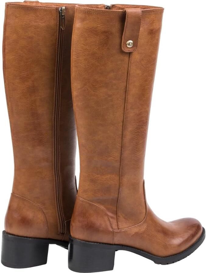Omgoods Elegante Hoge Laarzen voor Dames Camel Brush