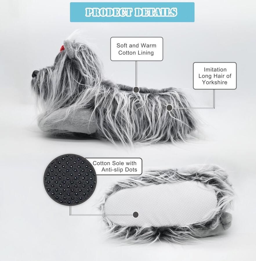 Omgoods Dieren Slippers voor Vrouwen in Yorkshire Hond Design