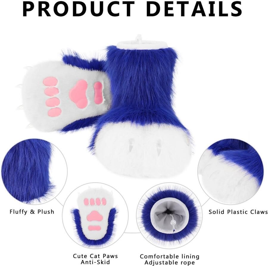 Omgoods Dierenpoot Slippers voor Cosplay en Grappige Cadeaus