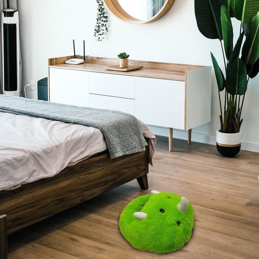 Omgoods Dinosaurusschoenwarmers Verwarmde Slippers voor Kantoor