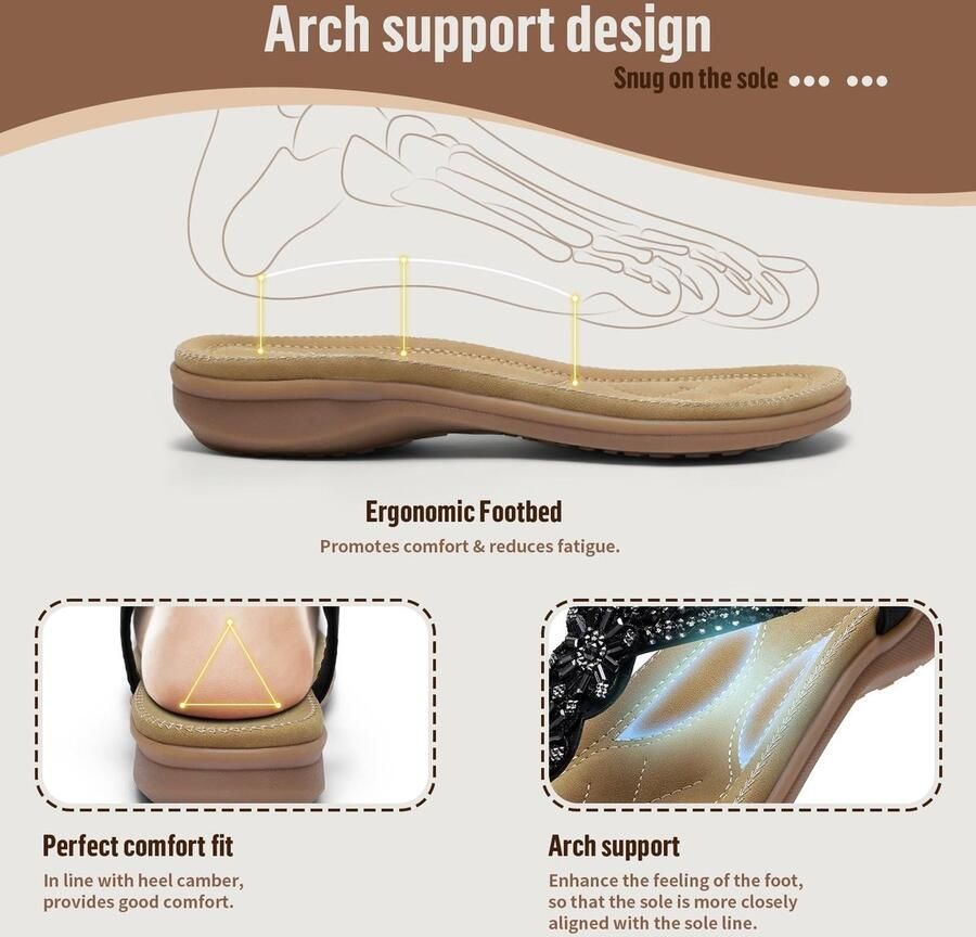 Omgoods Elegante Vrouwen Flip Flop Sandalen met Rhinestones