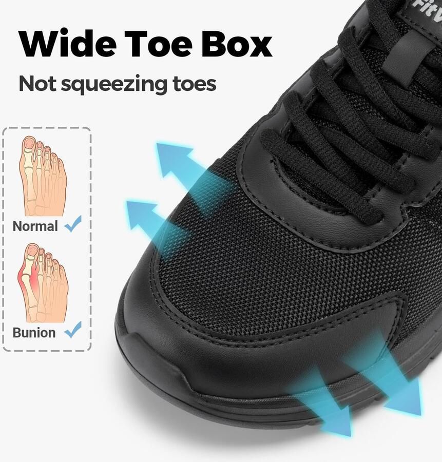 Omgoods Extra Brede Wandelschoenen voor Mannen Lichte Casual Sneakers