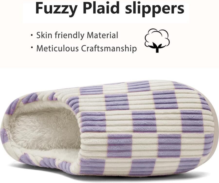 Omgoods Fuzzy Memory Foam Slippers voor Binnen en Buiten