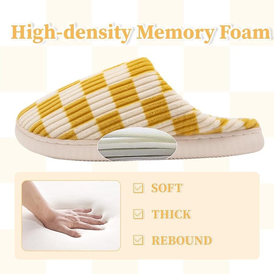 Omgoods Fuzzy Slippers met Geheugenfoam en Antislip Zolen voor en
