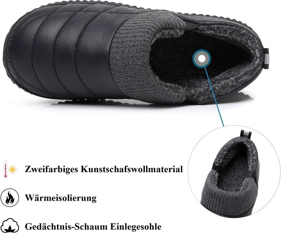 Omgoods Geheugen Foam Slippers voor Mannen met Warmte
