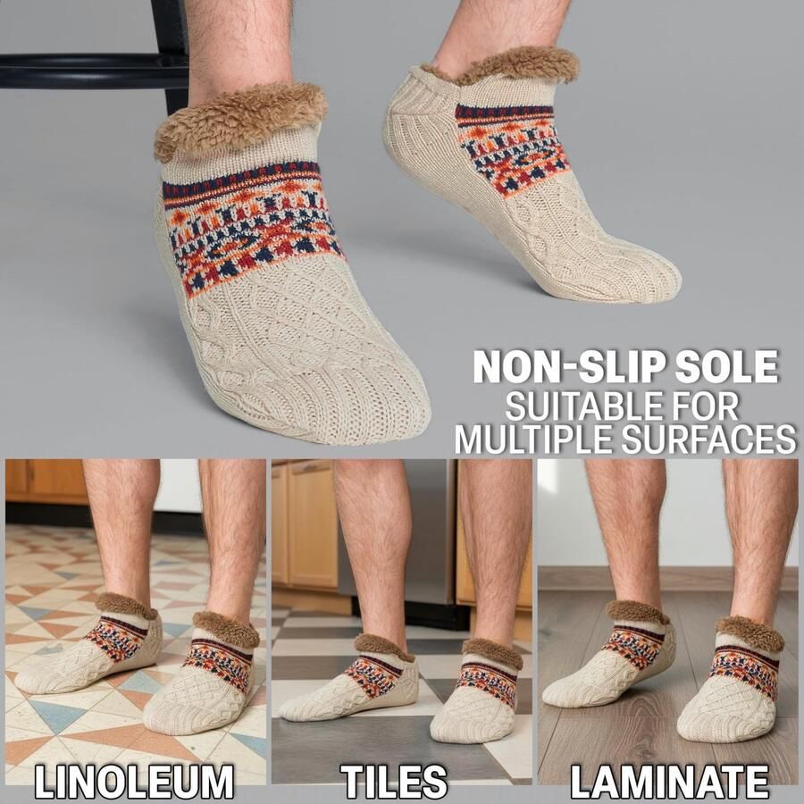 Omgoods Gezellige Herenslippers met Fleece Voering en Antislip Grip - Foto 1